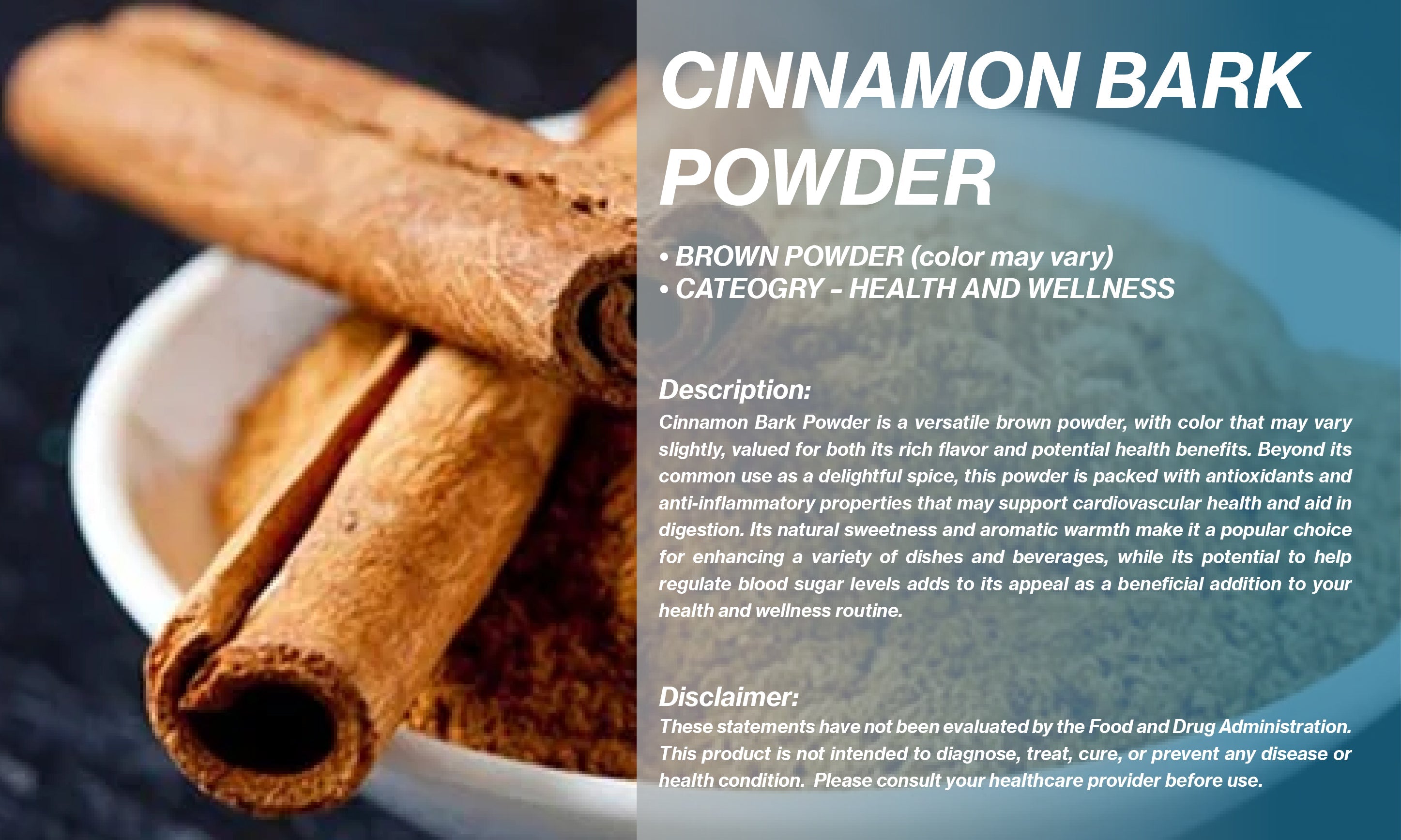 CINNAMON BARK POWDER