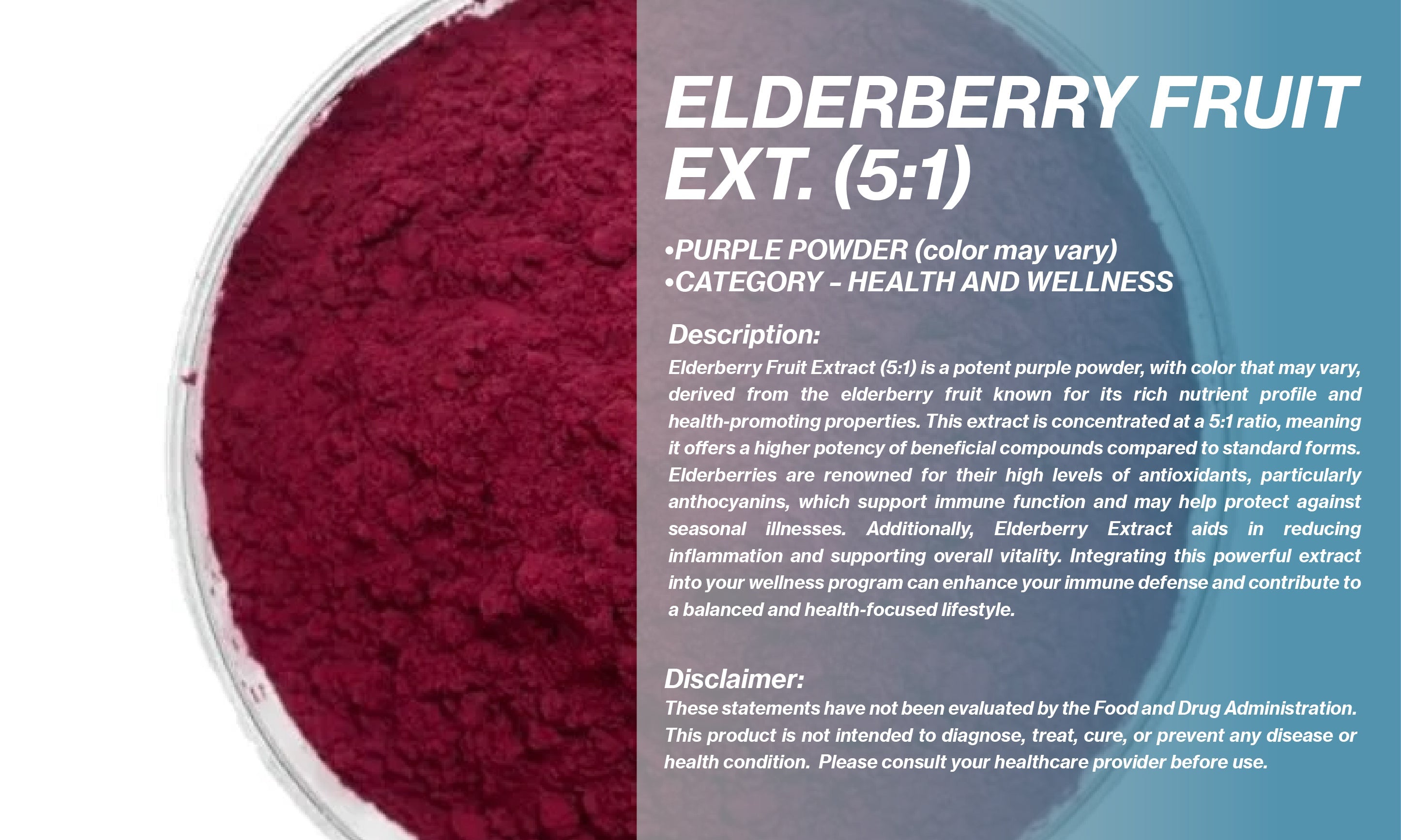 Elderberry Fruit Extract Powder