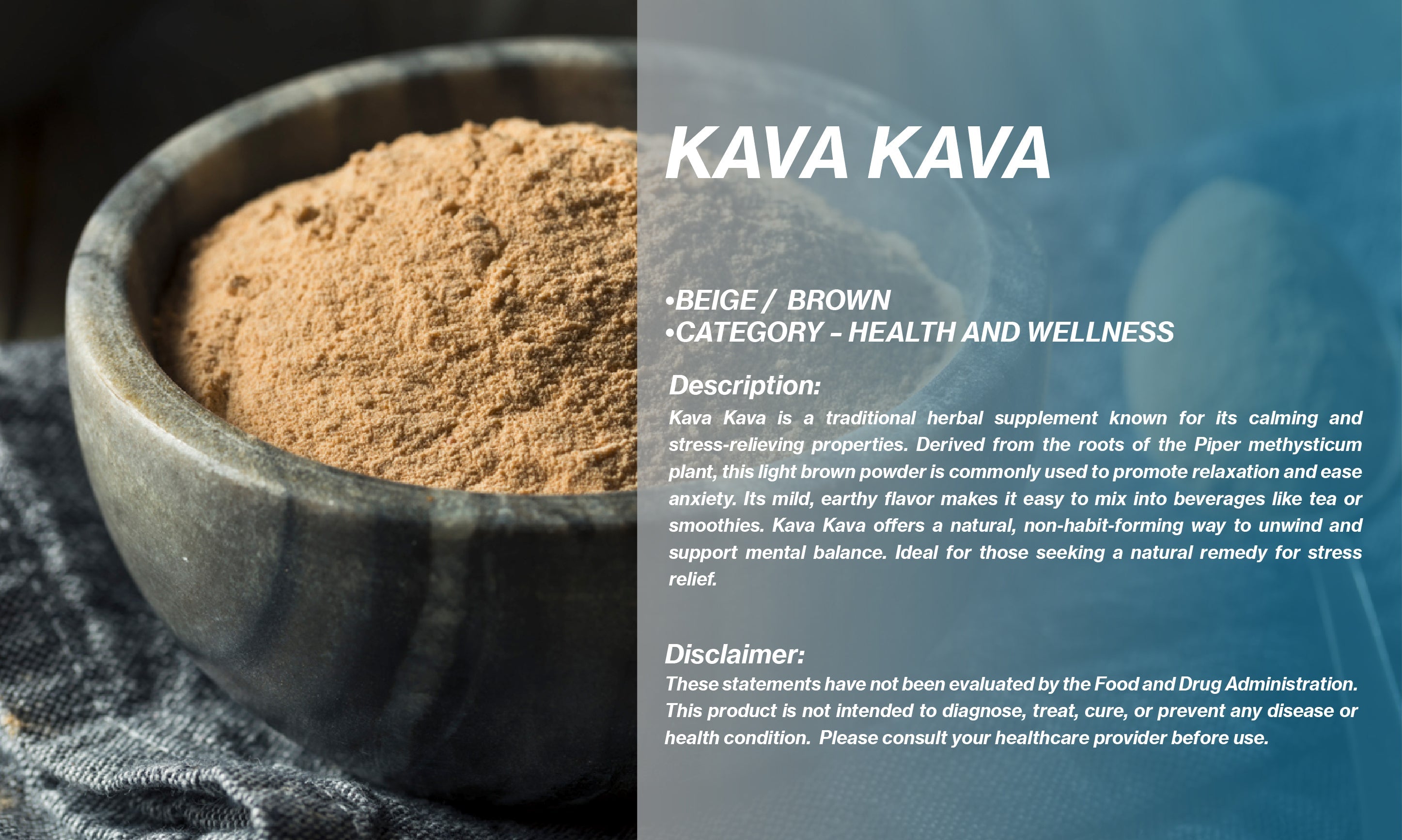 KAVA KAVA ROOT POWDER