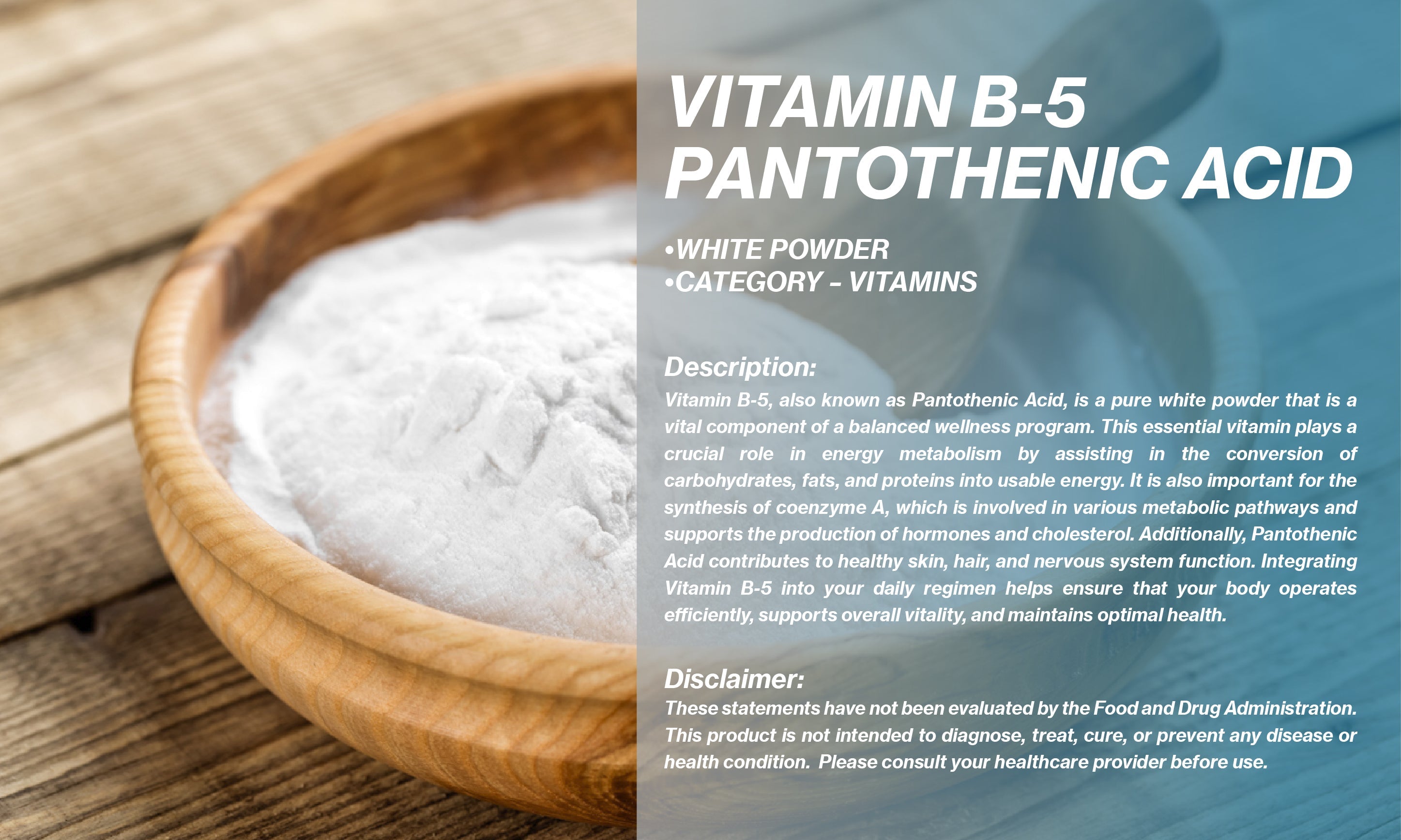 VITAMIN B-5 PANTOTHENIC ACID