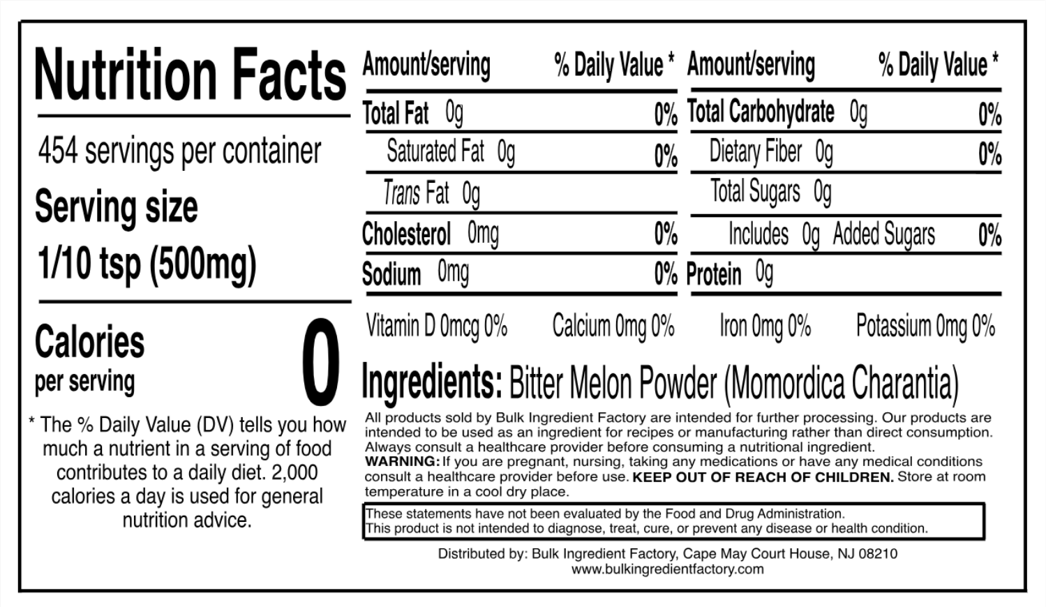 BITTER MELON POWDER