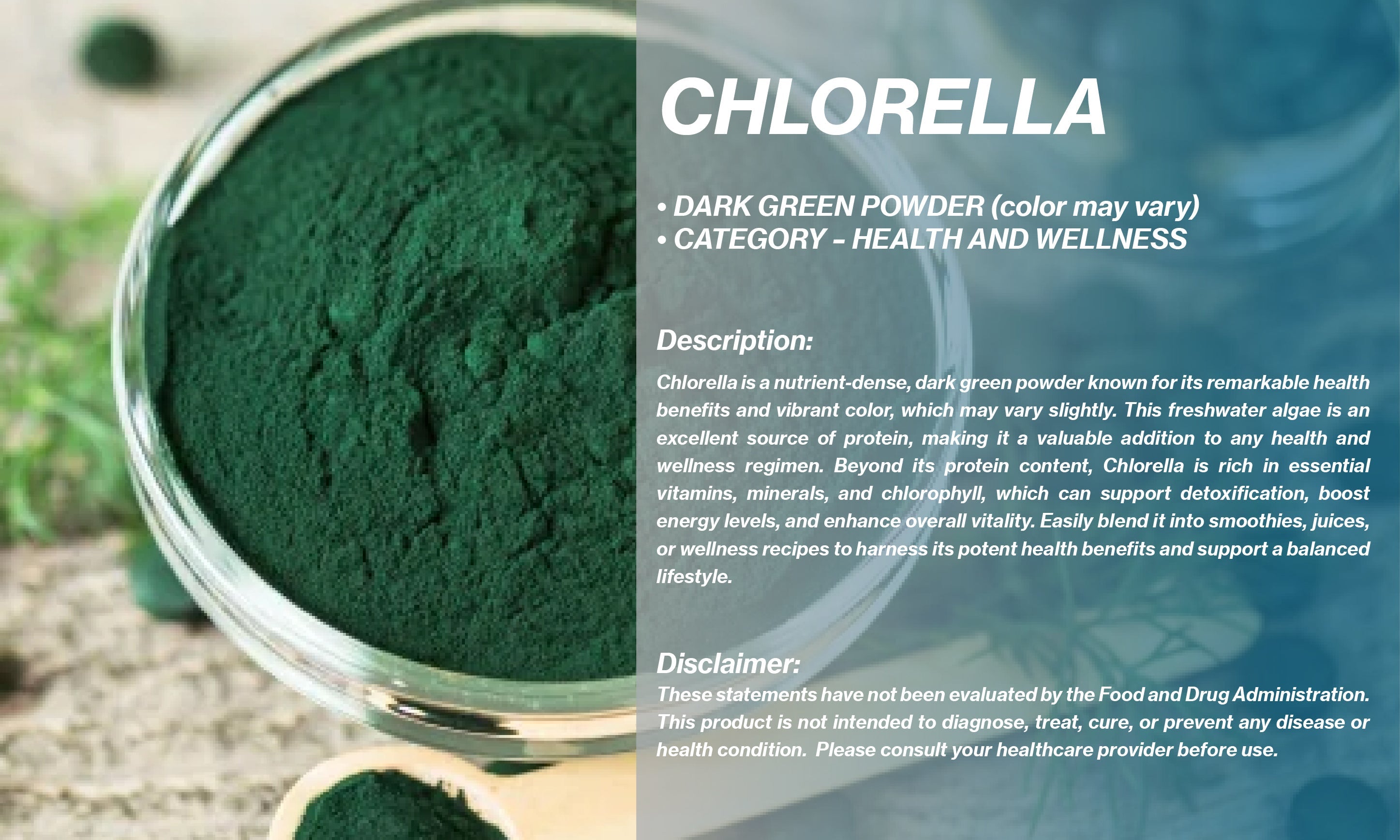 Chlorella powder