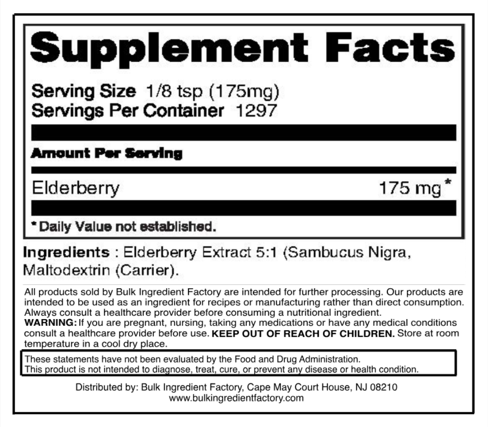 ELDERBERRY FRUIT EXTRACT